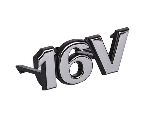 Verchromtes 16v logo - verchromtes, "16v"-logo