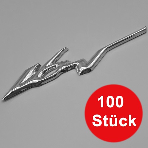 100 stück chrom aufkleber - stück, 3d